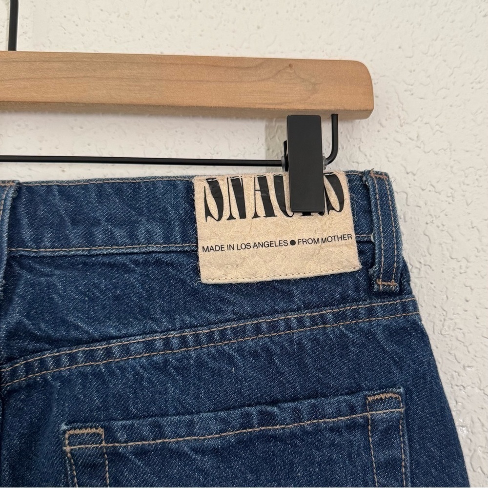 Mother SNACKS! The Fun Dip Micro Cut Mini Denim Jean Skirt in Cold Brew Size 25 - Picture 10 of 15
